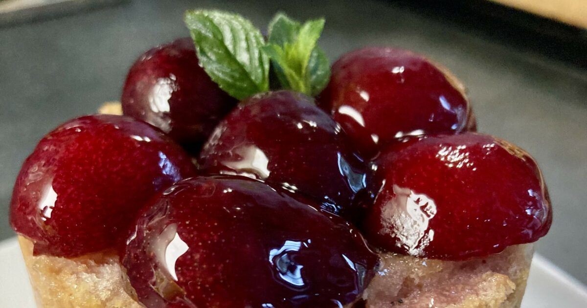 charlotte au chocolat et cerises