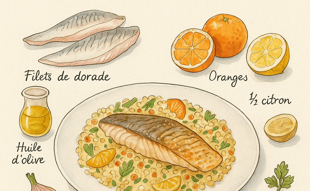 filet de dorade quinoa agrumes