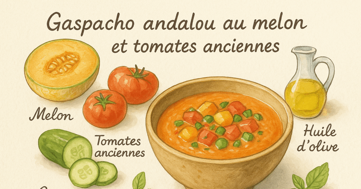 gaspacho melon tomates