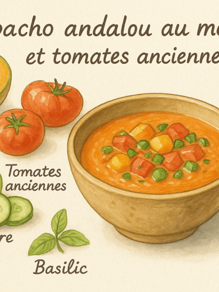 gaspacho melon tomates