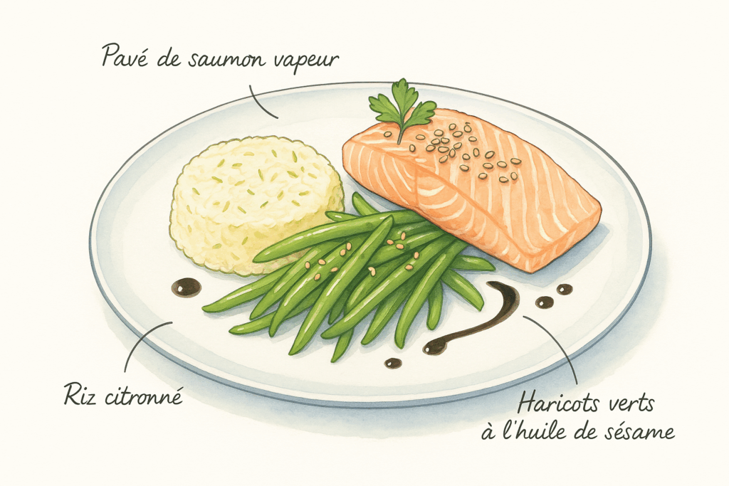 pavé de saumon vapeur