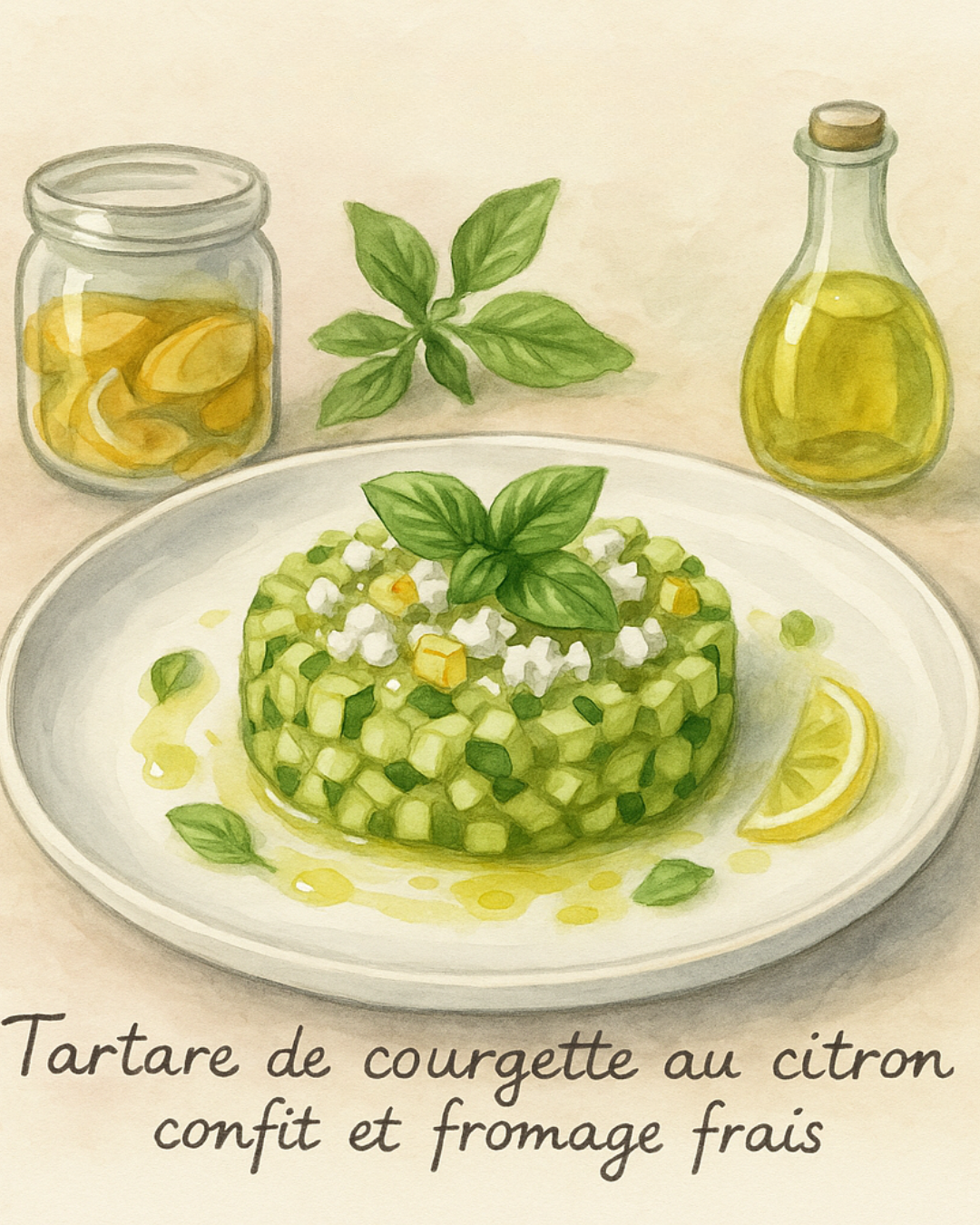 tartare de courgette