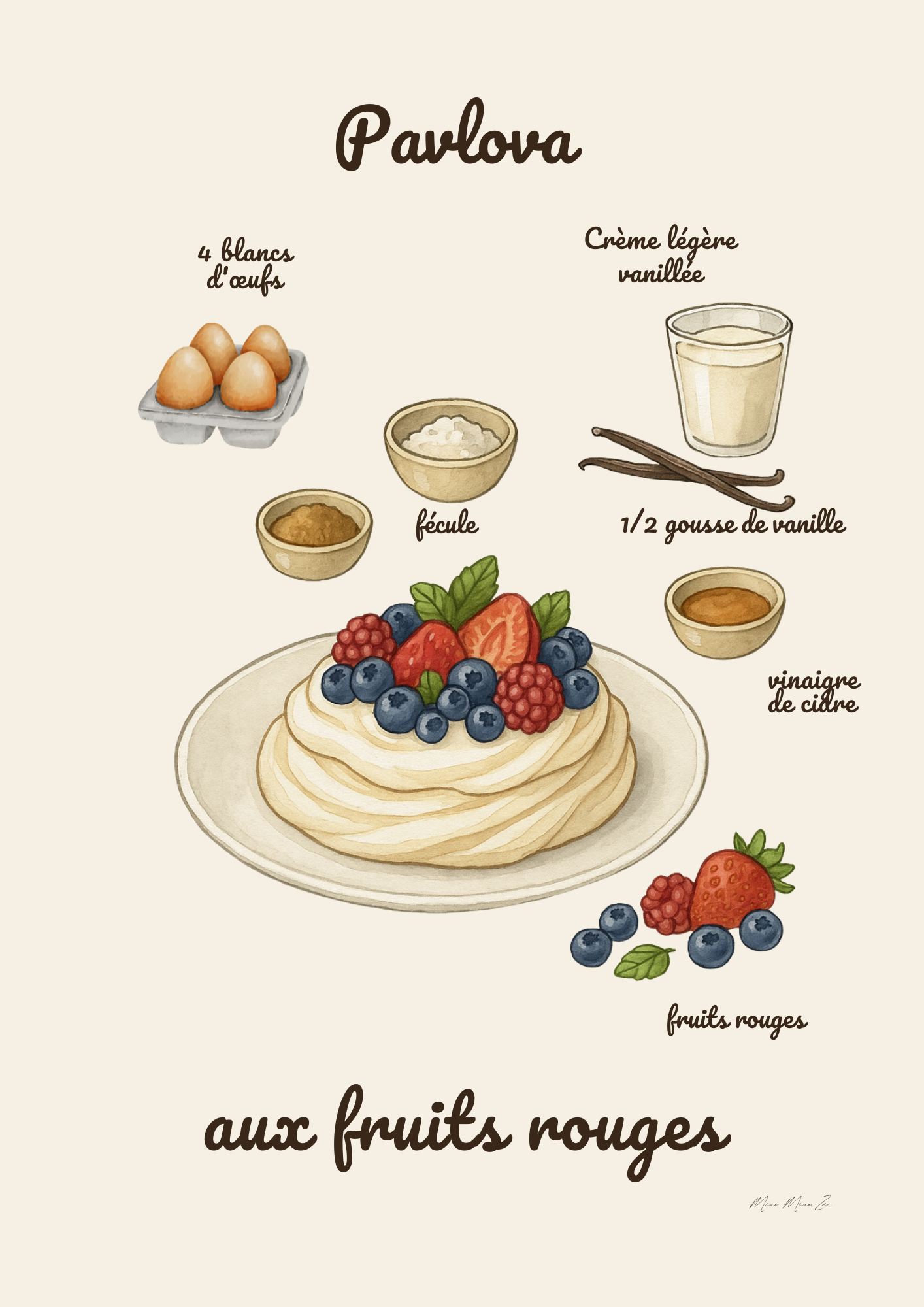 pavlova aux fruits rouges