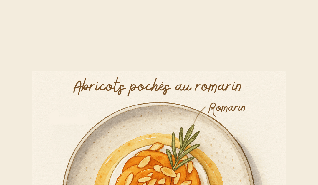 abricots pochés au romarin