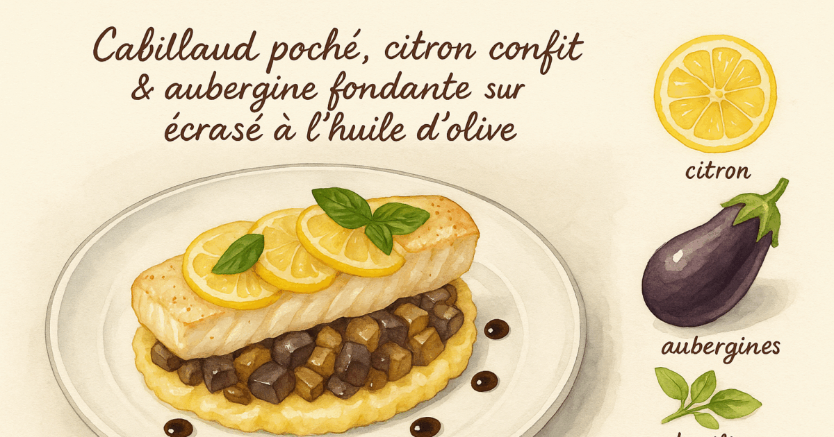 cabillaud poché