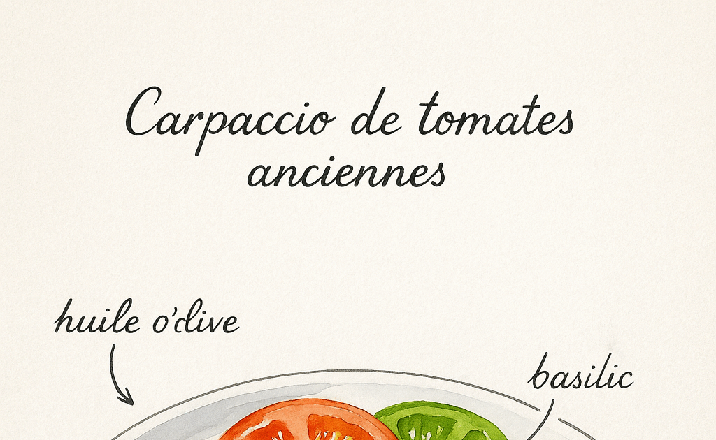 carpaccio de tomates anciennes