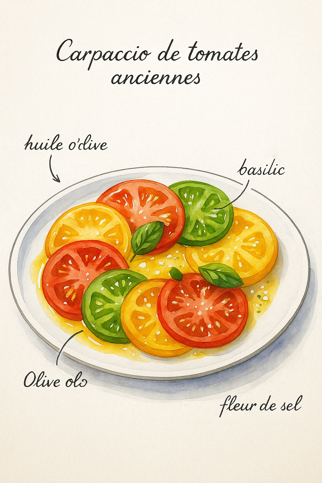 carpaccio de tomates anciennes