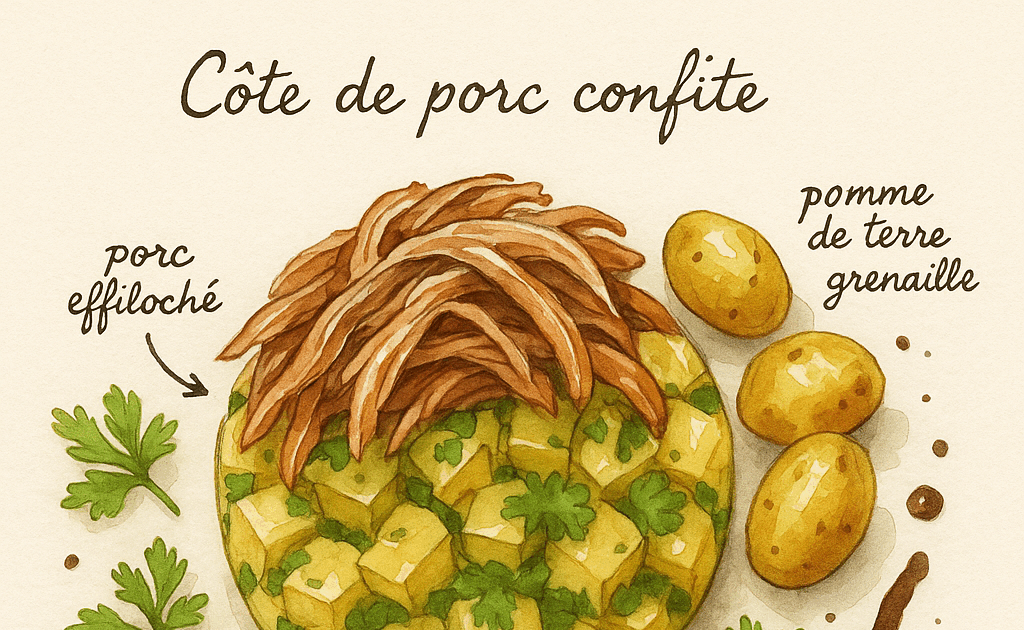 effiloché de porc confit