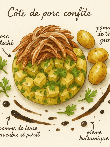 effiloché de porc confit