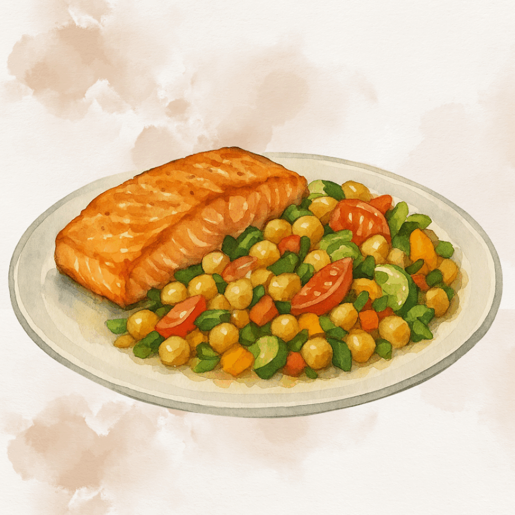 Pavé de saumon rôti