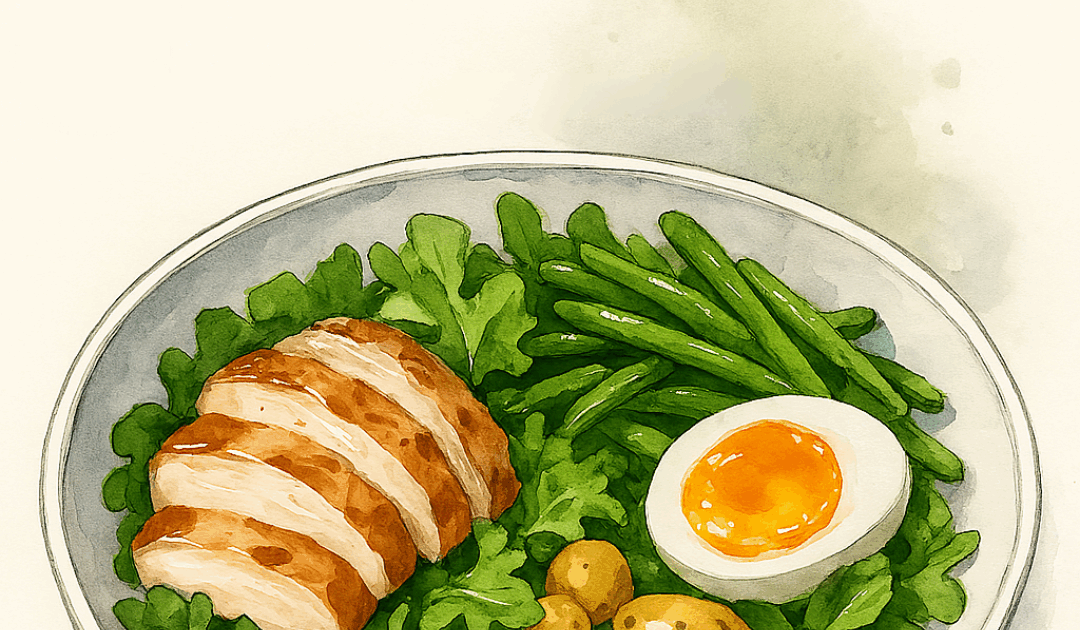 salade composée poulet rôti