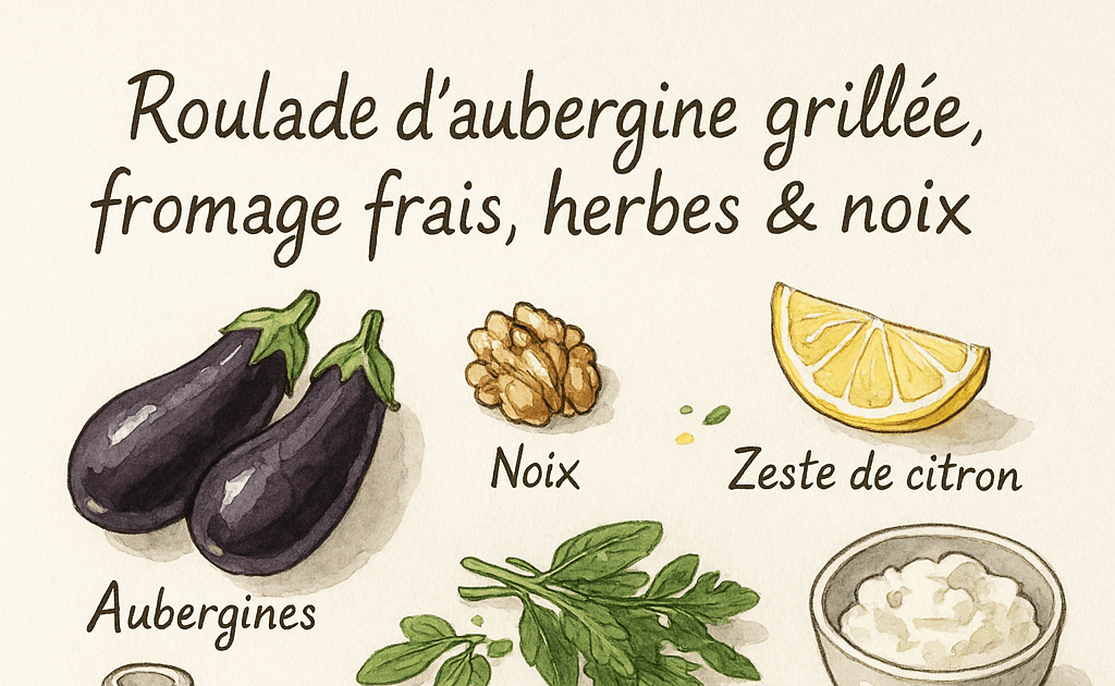roulade aubergine grillée
