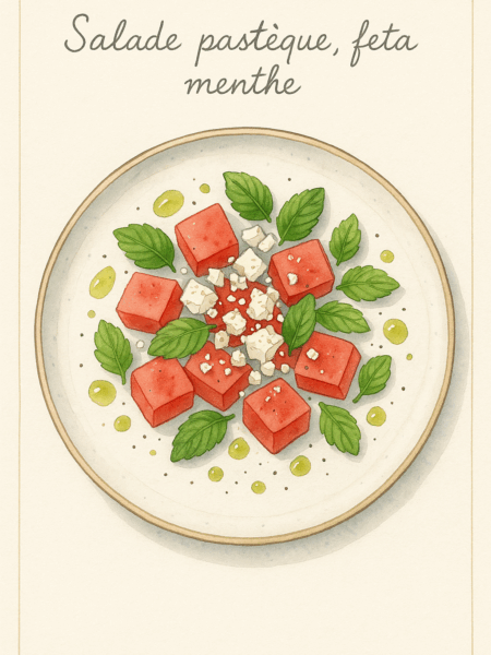 salade pasteque feta menthe