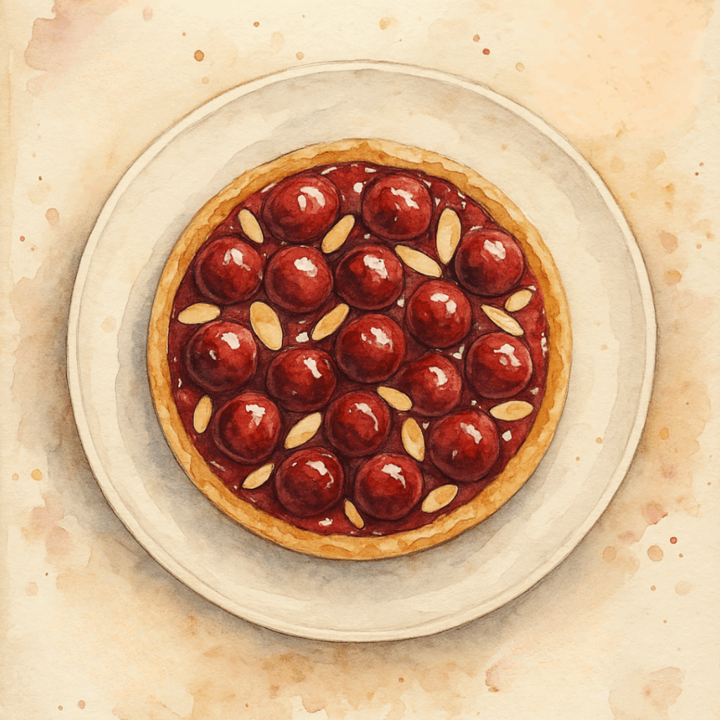 tartelette aux cerises et amandes