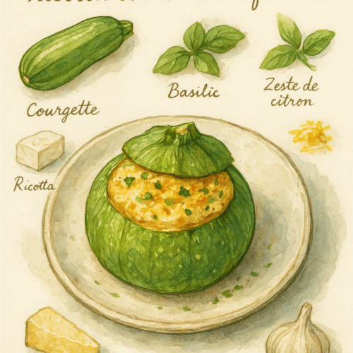 Courgettes farcies à la ricotta