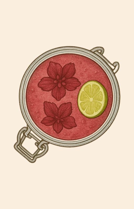 eau hibiscus glacé citron vert