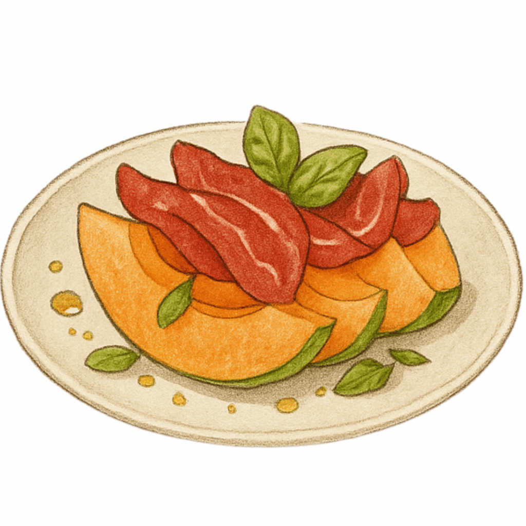 melon et jambon de Lacaune