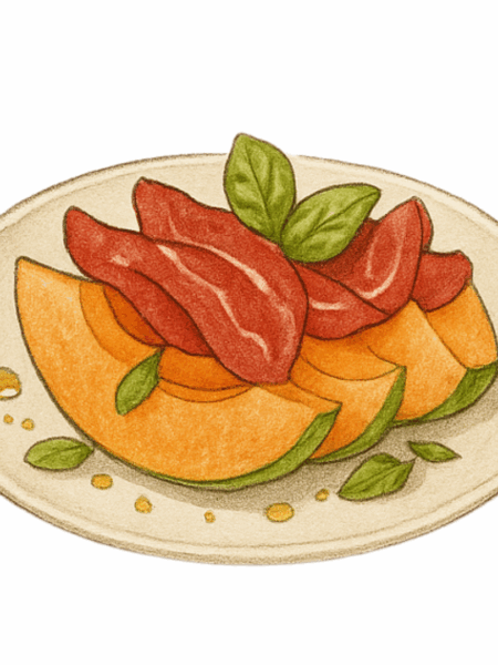 melon et jambon de Lacaune