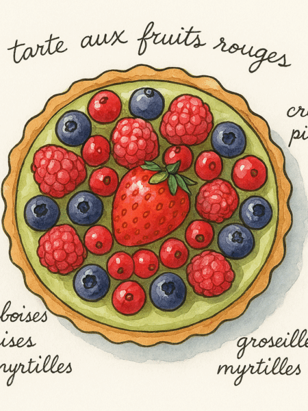 tarte aux fruits rouges pistache