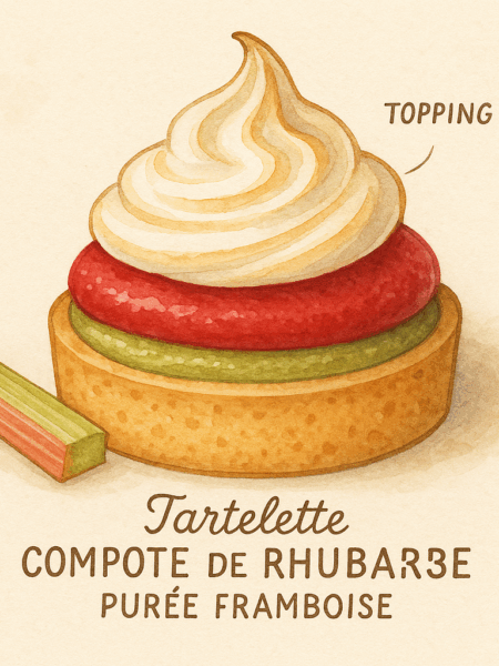 Tartelette framboise rhubarbe