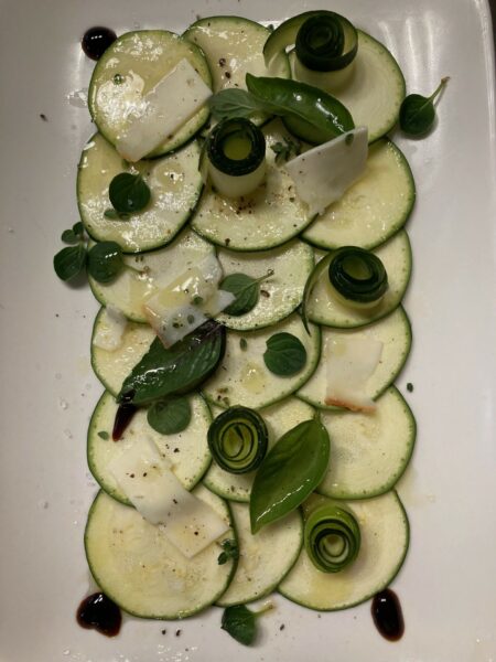 carpaccio de courgette