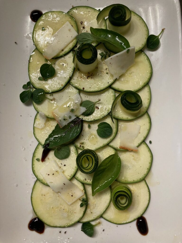 carpaccio de courgette