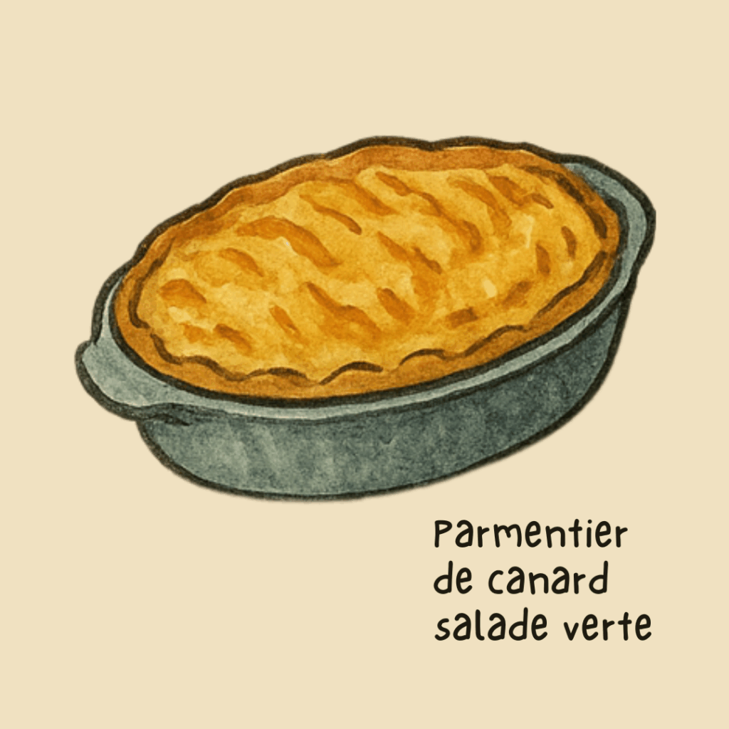 Parmentier de canard confit