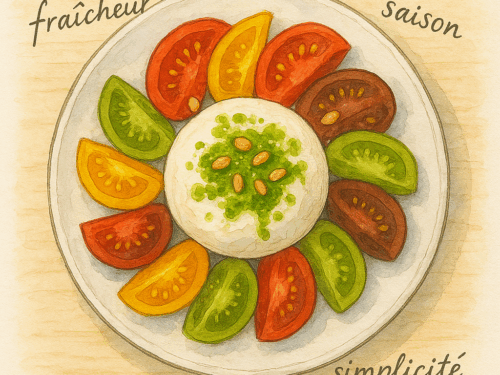 Salade de tomates anciennes & burrata