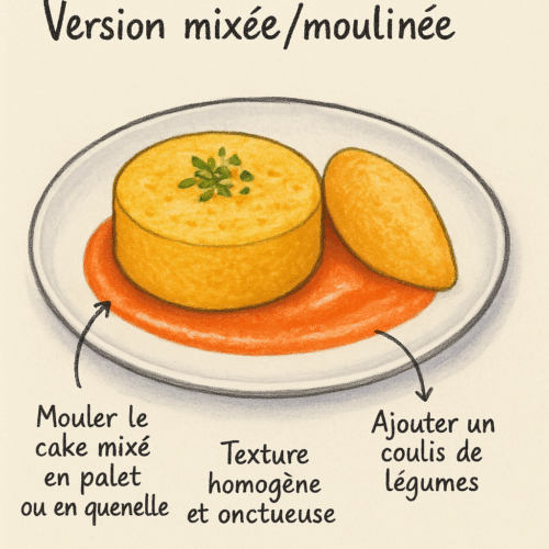 cake sale potimarron mouliné mixé