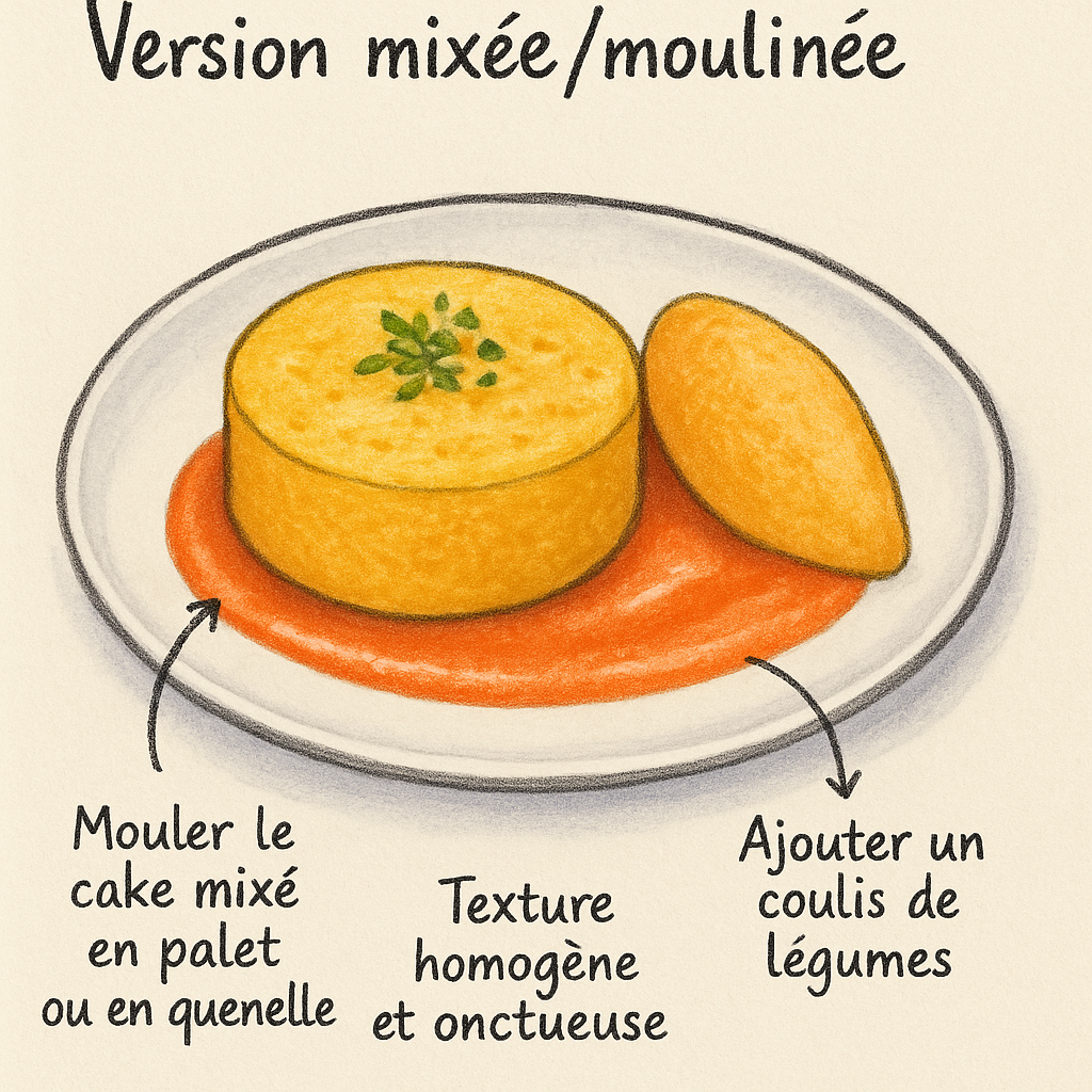 cake sale potimarron mouliné mixé