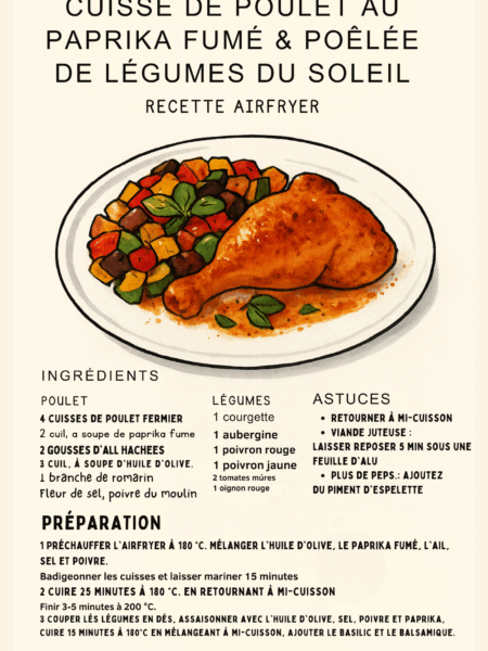 CUISSE POULET PAPRIKA AIRFRYER