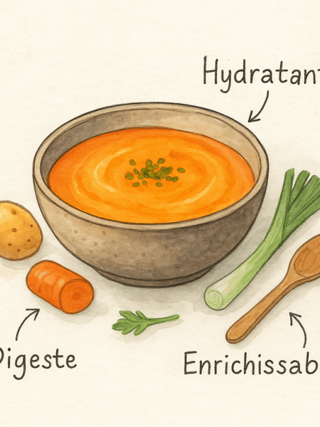 Potage de légumes séniors