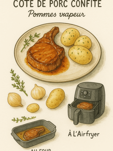 c^te de porc confite