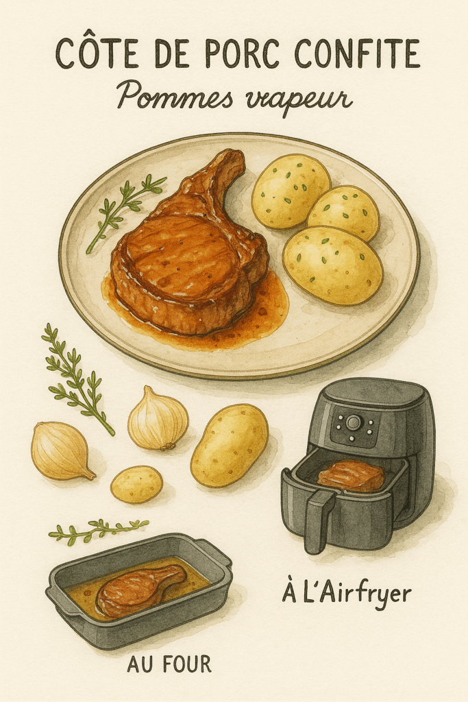 c^te de porc confite