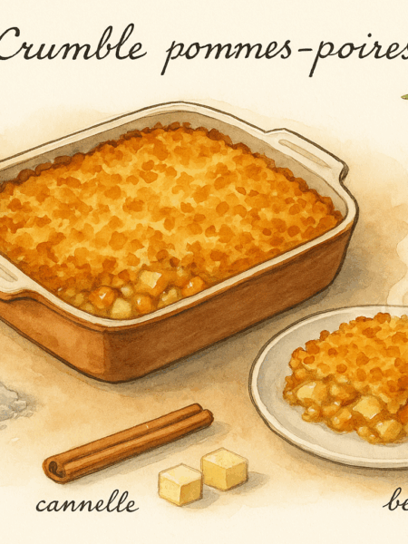 crumble pommes poires