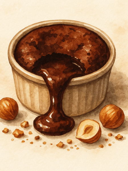 moelleux au chocolat et noisettes
