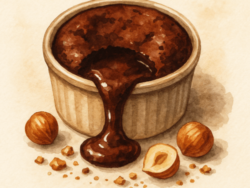 moelleux au chocolat et noisettes