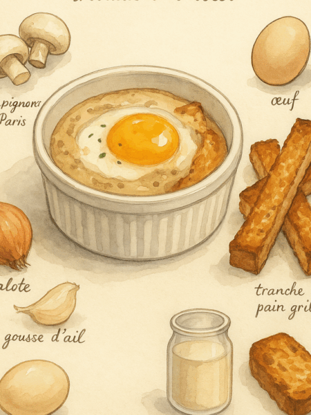 œuf cocotte champignons