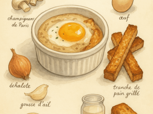œuf cocotte champignons