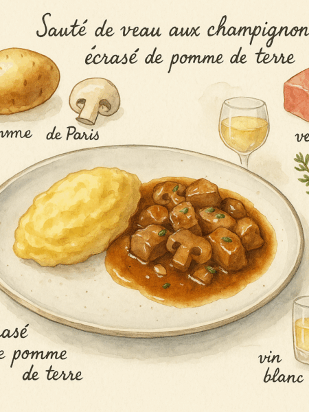 sauté de veau aux champignons
