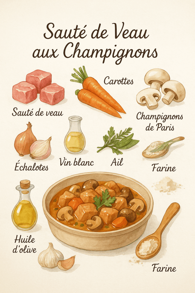 sauté de veau aux champignons