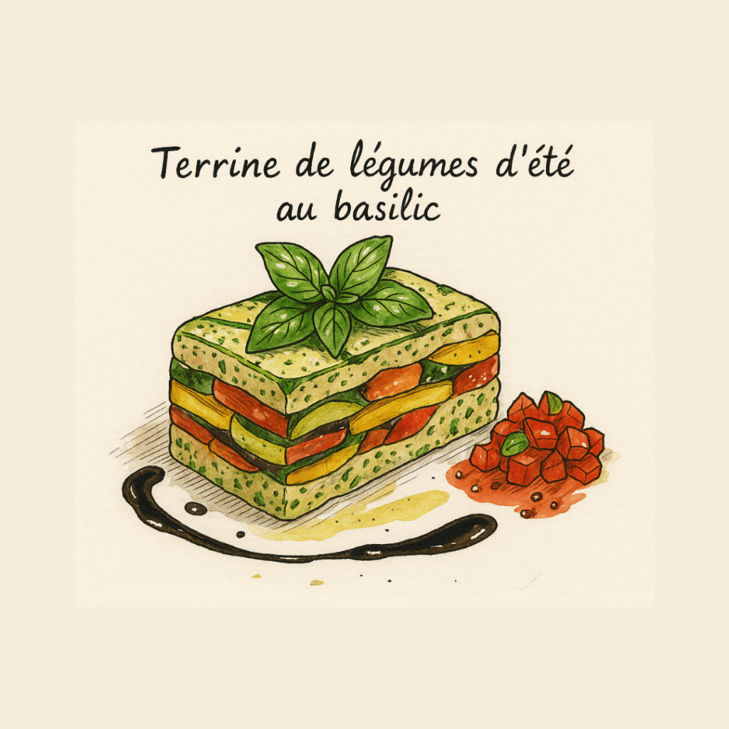 Terrine de légumes d’été au basilic