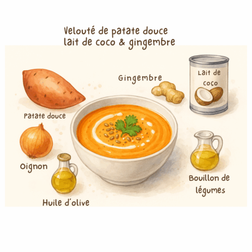 Velouté de patate douce lait de coco