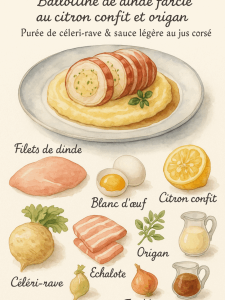 ballottine de dinde farcie citron confit