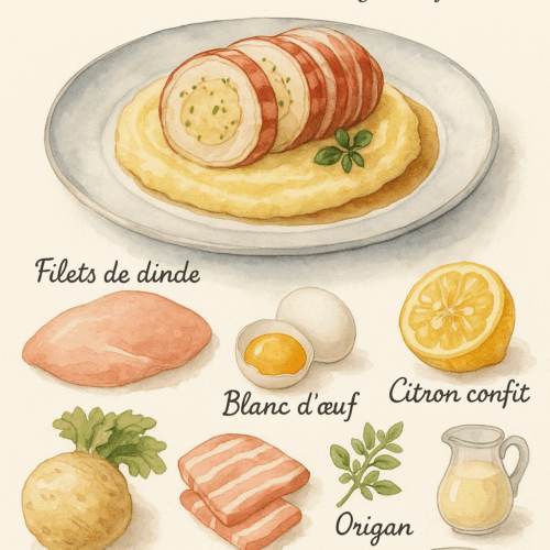 ballottine de dinde farcie citron confit