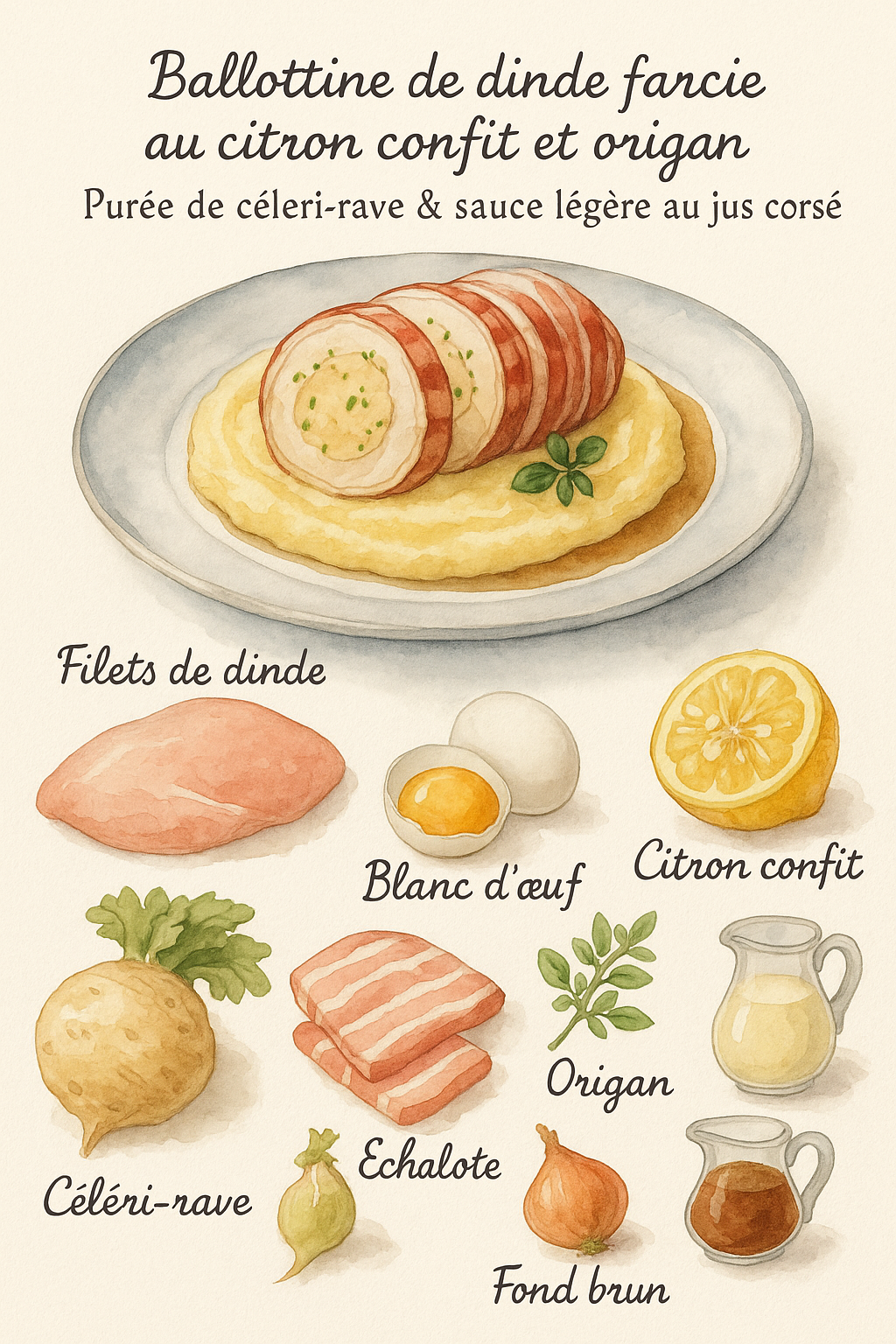 ballottine de dinde farcie citron confit