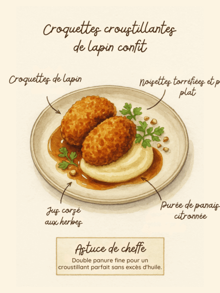 croquette de lapin confit