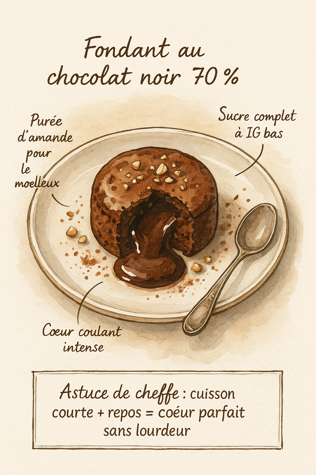 fondant au chocolat noir