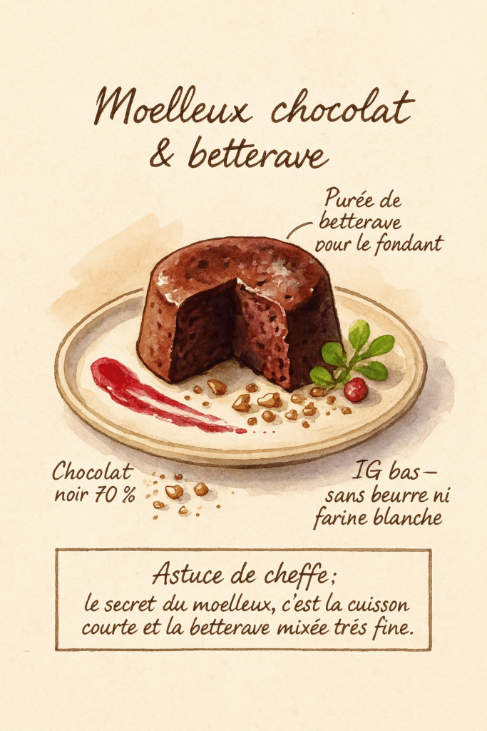 moelleux chocolat et betterave