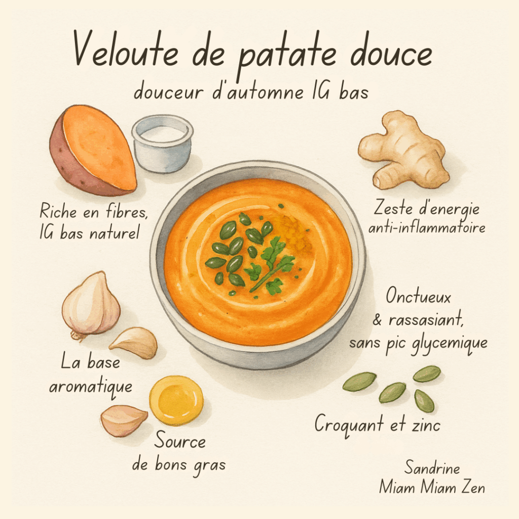 velouté de patate douce ig bas